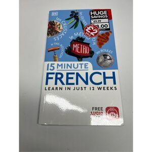 15-Minute French by DK (2018, Trade Paperback)